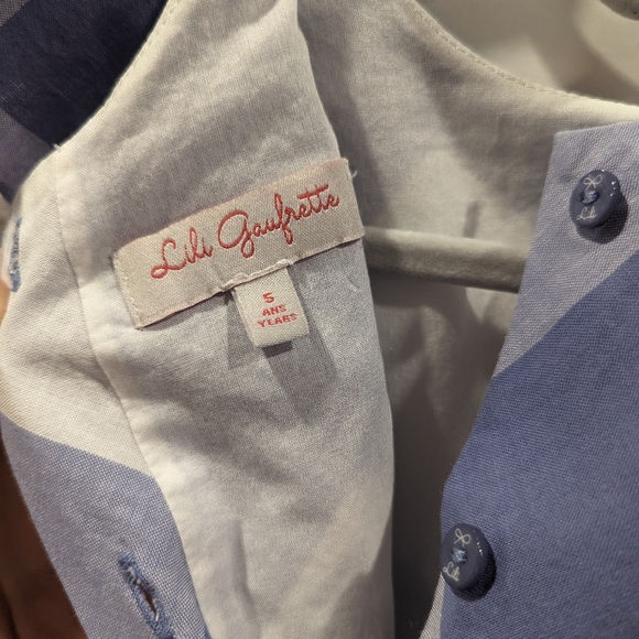 Lili Gaufrette Girls Size 5 Diamond Plaid Summer Dress - Picture 4 of 5